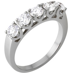 Λευκόχρυσο σειρέ δαχτυλίδι Κ14 με ζιργκόν